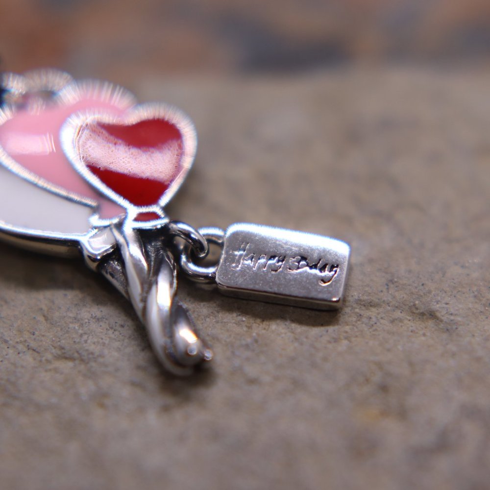 Happy Bday Balloon Dangle Bracelet Charm - S925 Sterling Silver Fits Pandora - Picture 5 of 6